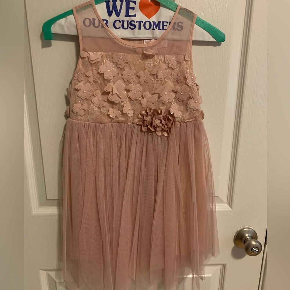 Popatu Tulle and Flowered Dress- girl size 8